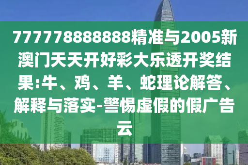 777778888888精準與2005新澳門天天開好彩大樂透開獎結(jié)果:牛、雞、羊、蛇理論解答、解釋與落實-警惕虛假的假廣告云